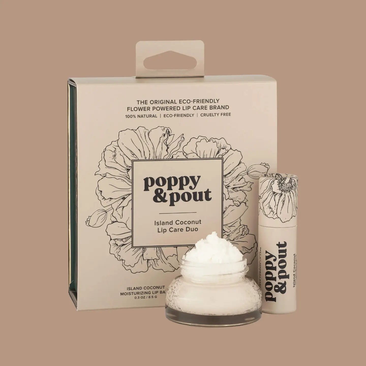 Poppy & Pout Lip Care Duo, Island Coconut