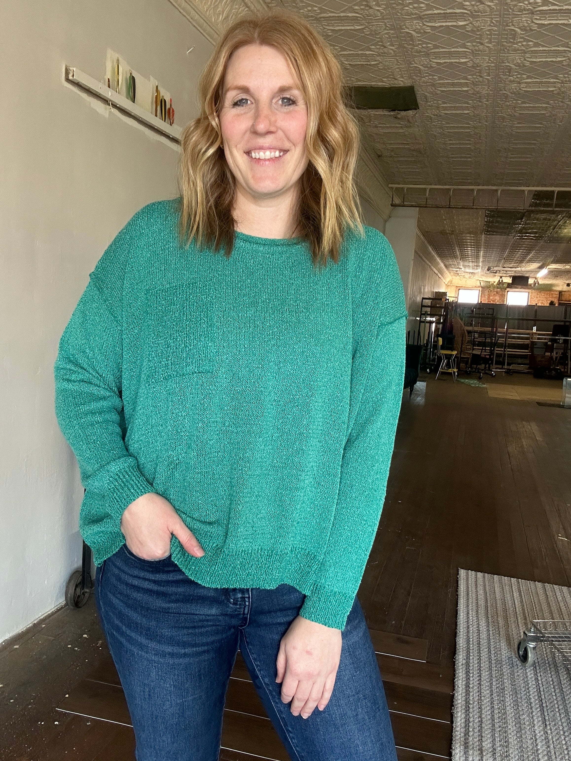 Teal Sweater