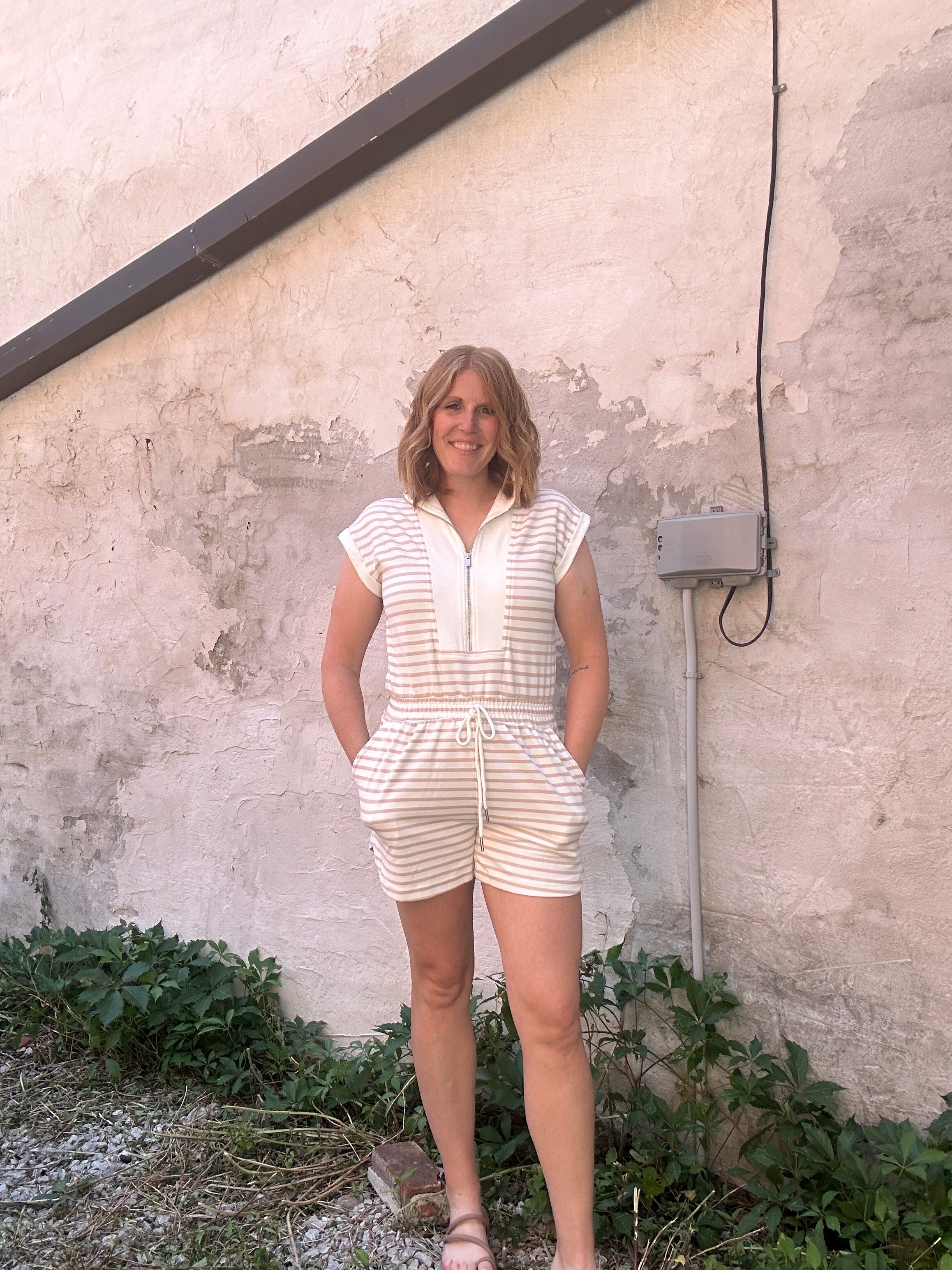 Zip-front Romper