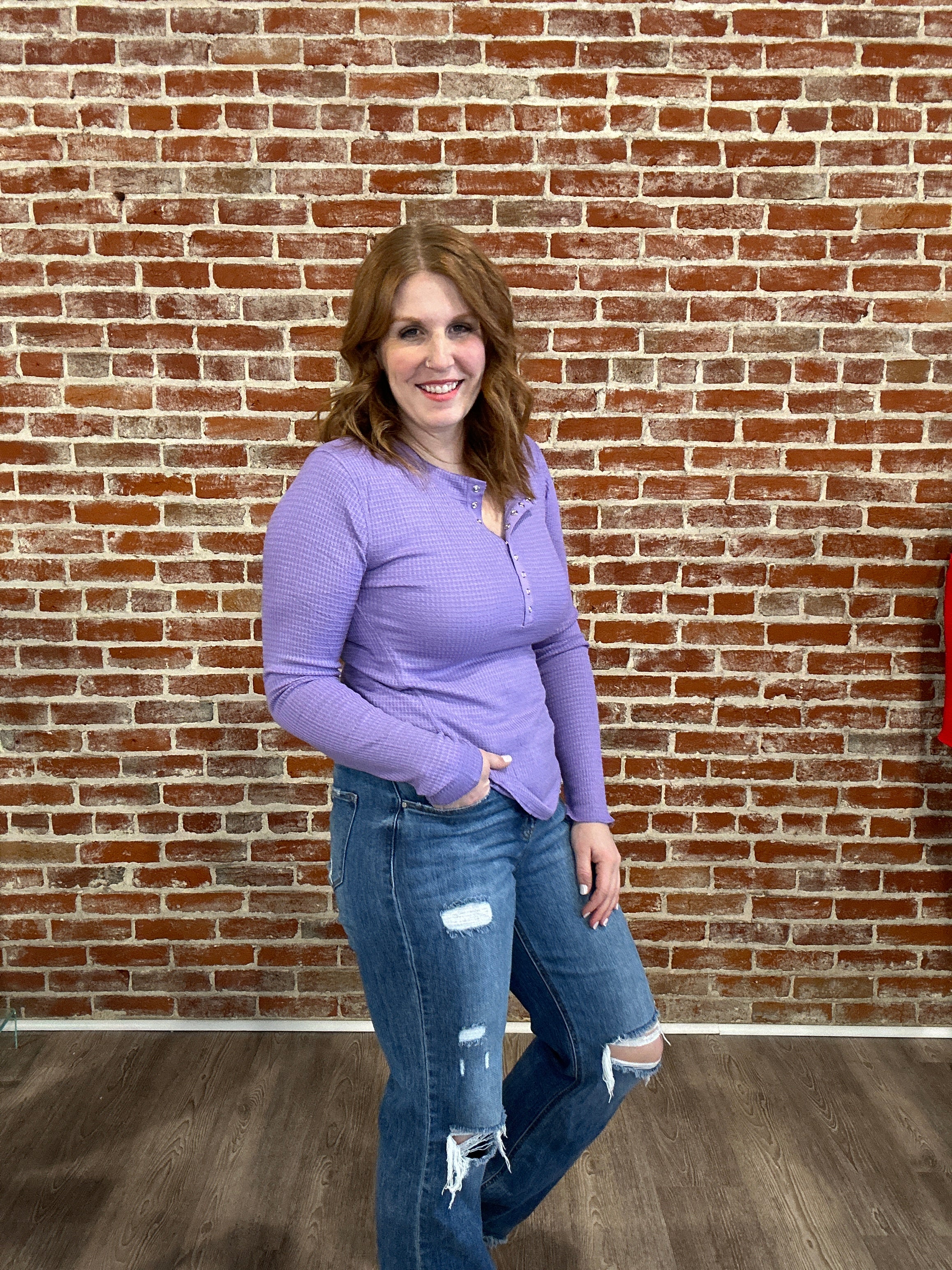 Pamela Waffle Knit Top