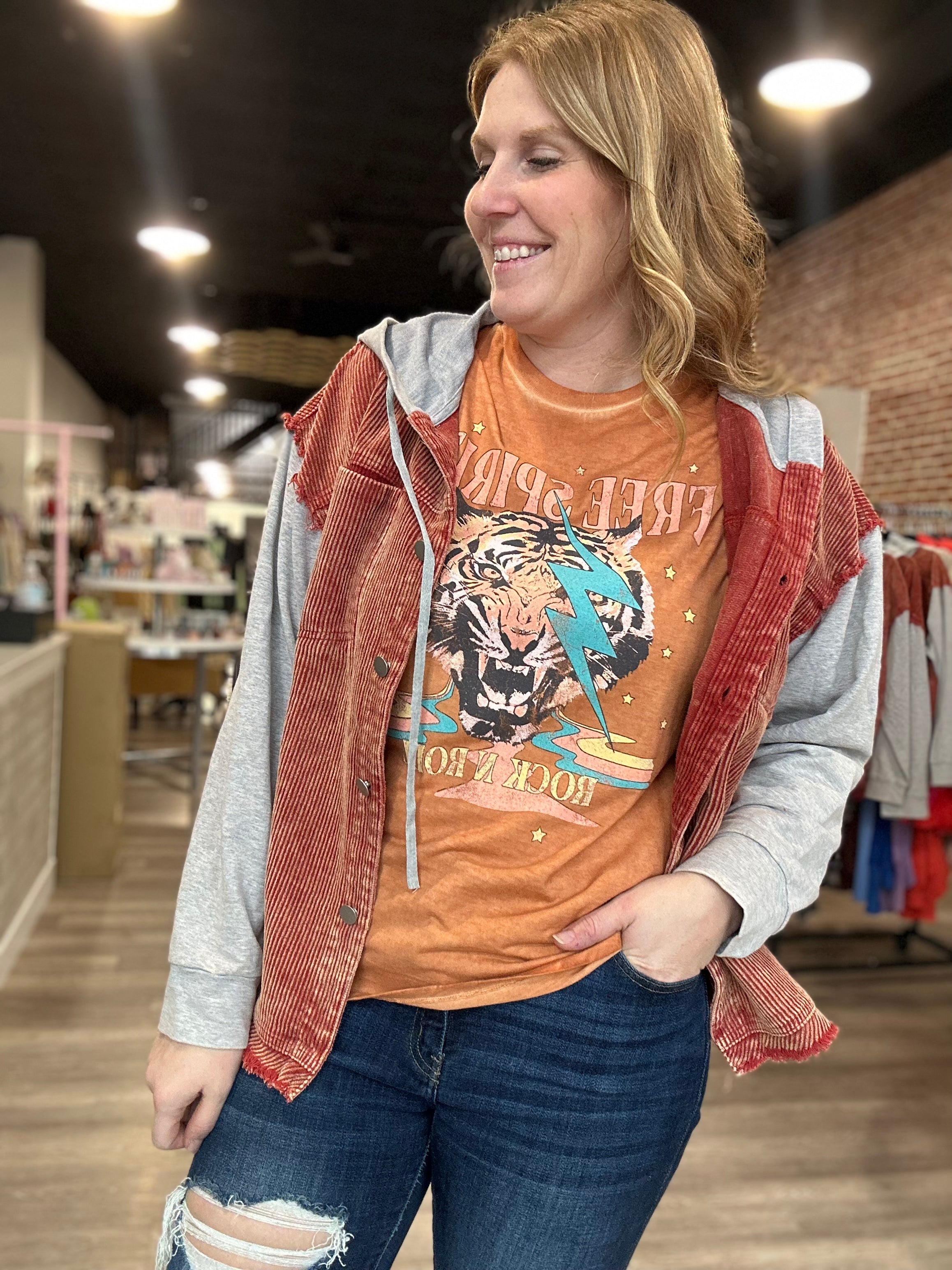 Free Spirit Tiger, Graphic Tee