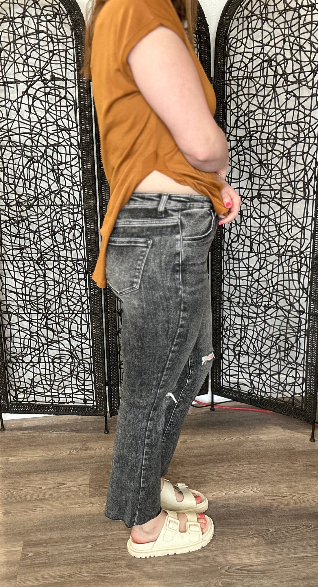 Acid Black Straight Jeans