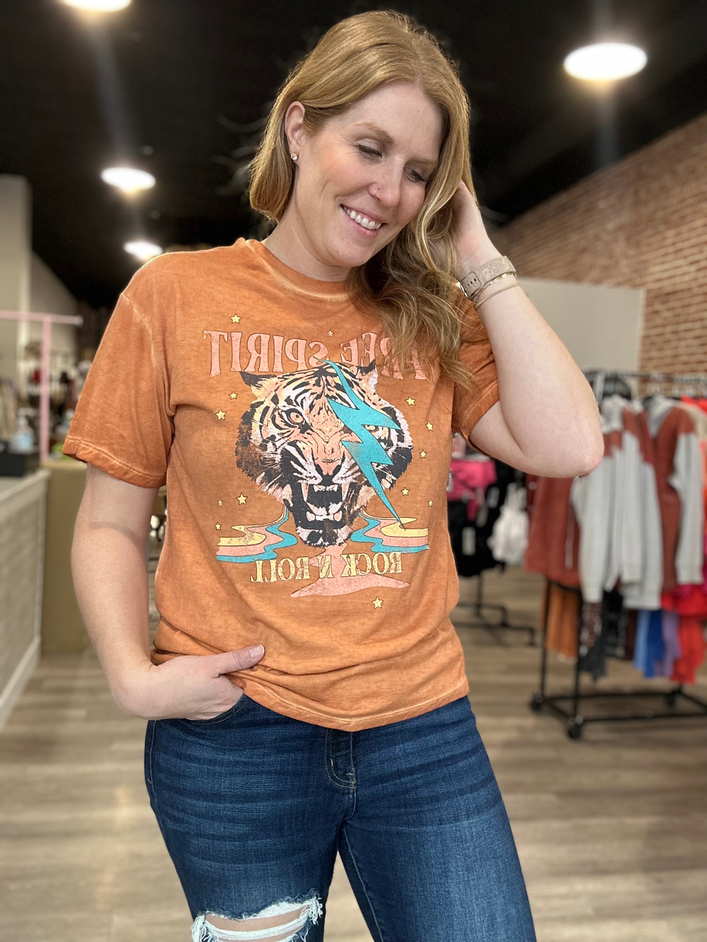 Free Spirit Tiger, Graphic Tee