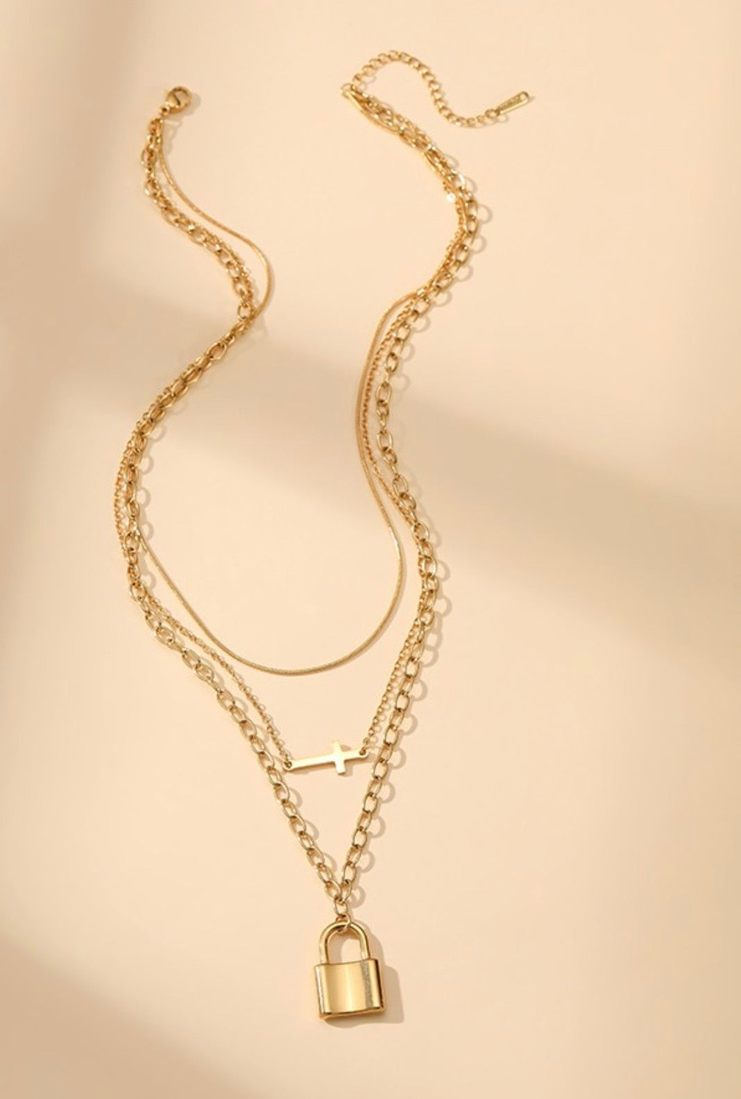 Lock Layered Necklace