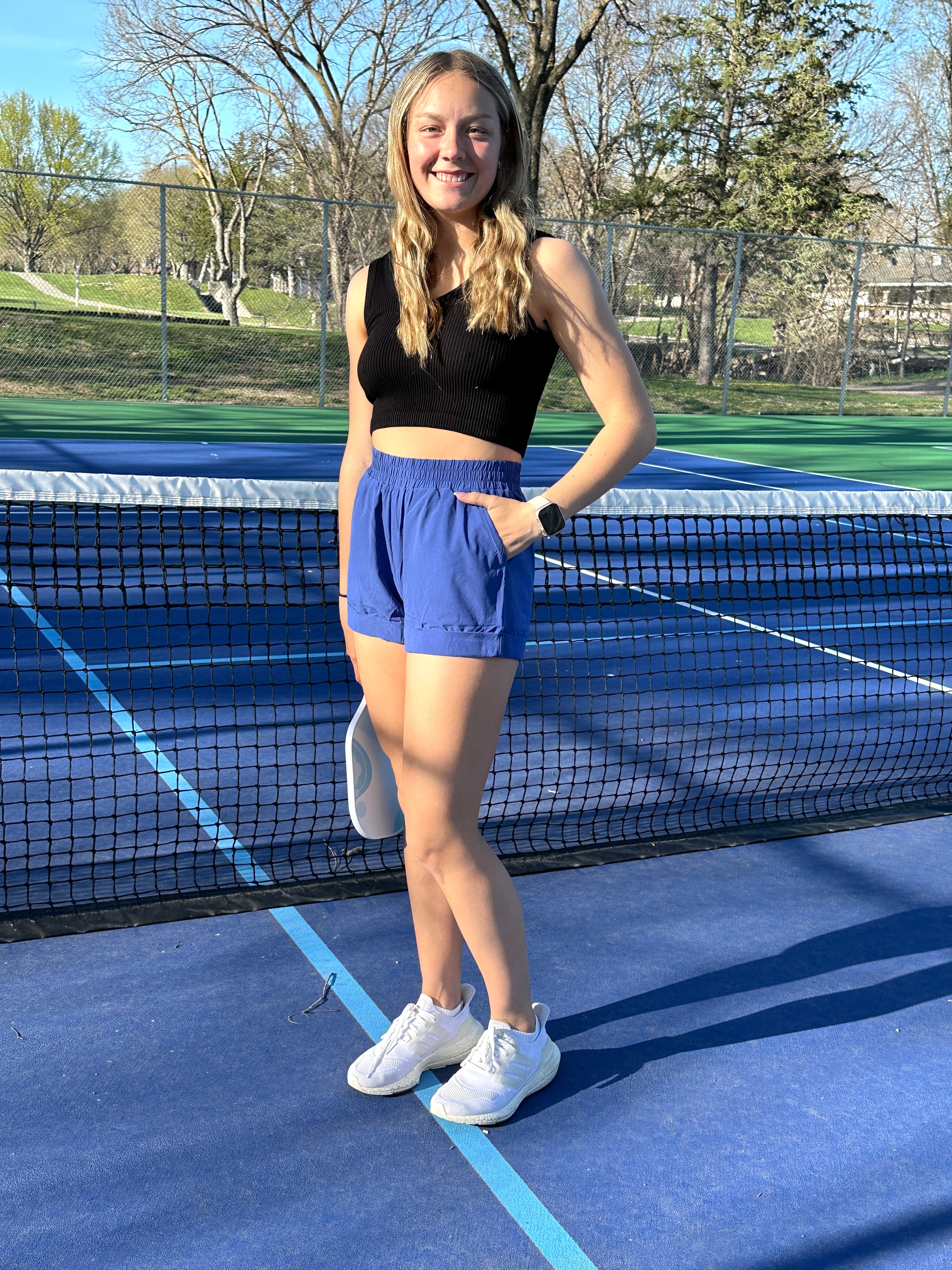 High Waisted Athleisure Cuffed Shorts-Curvy Available