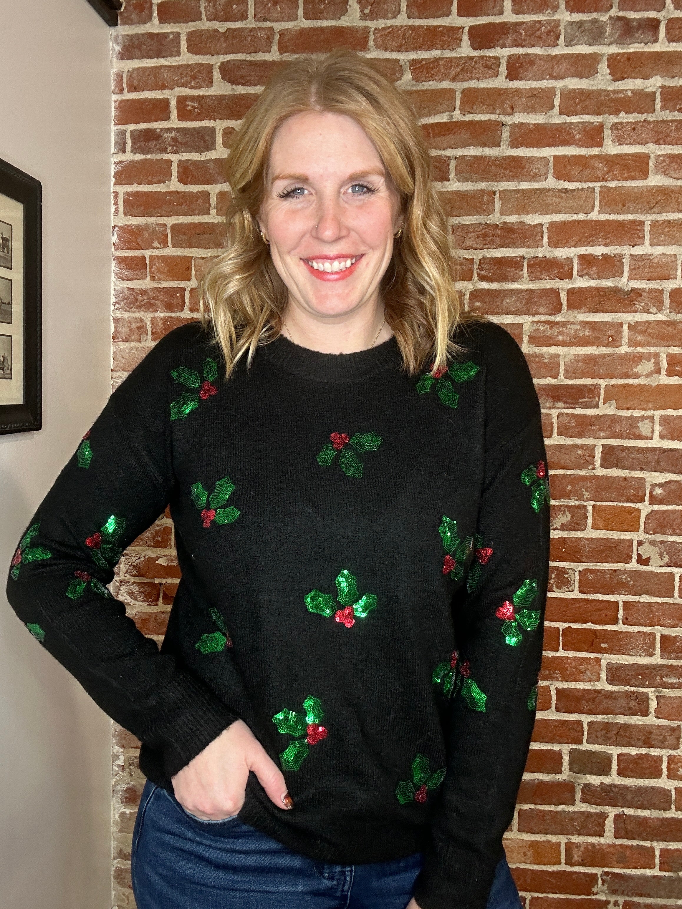 Christmas Mistletoe Sweater