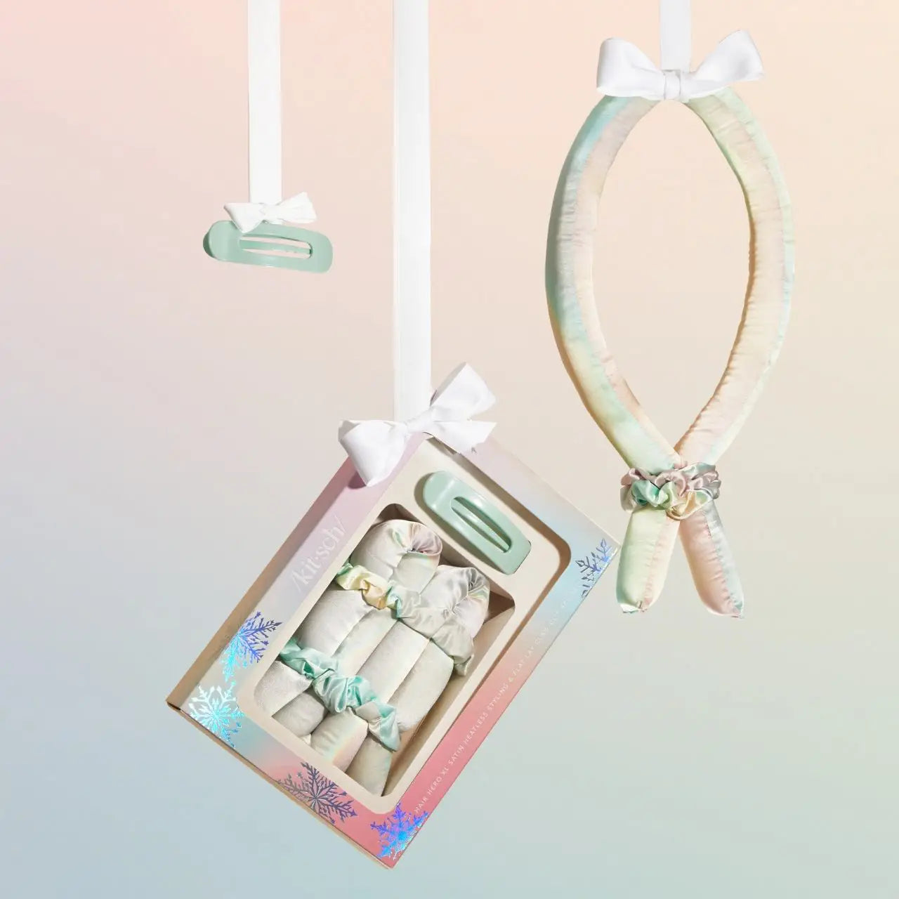 Satin Heatless Styling & Flat Lay Claw Set