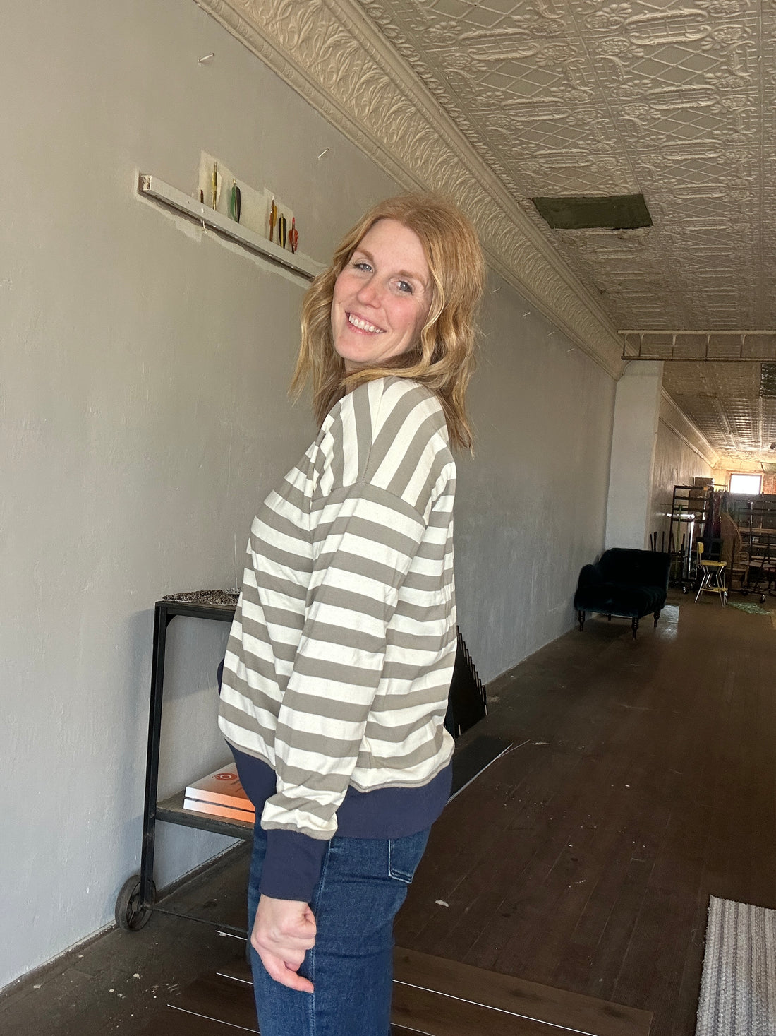 Sara Striped Sweatshirt