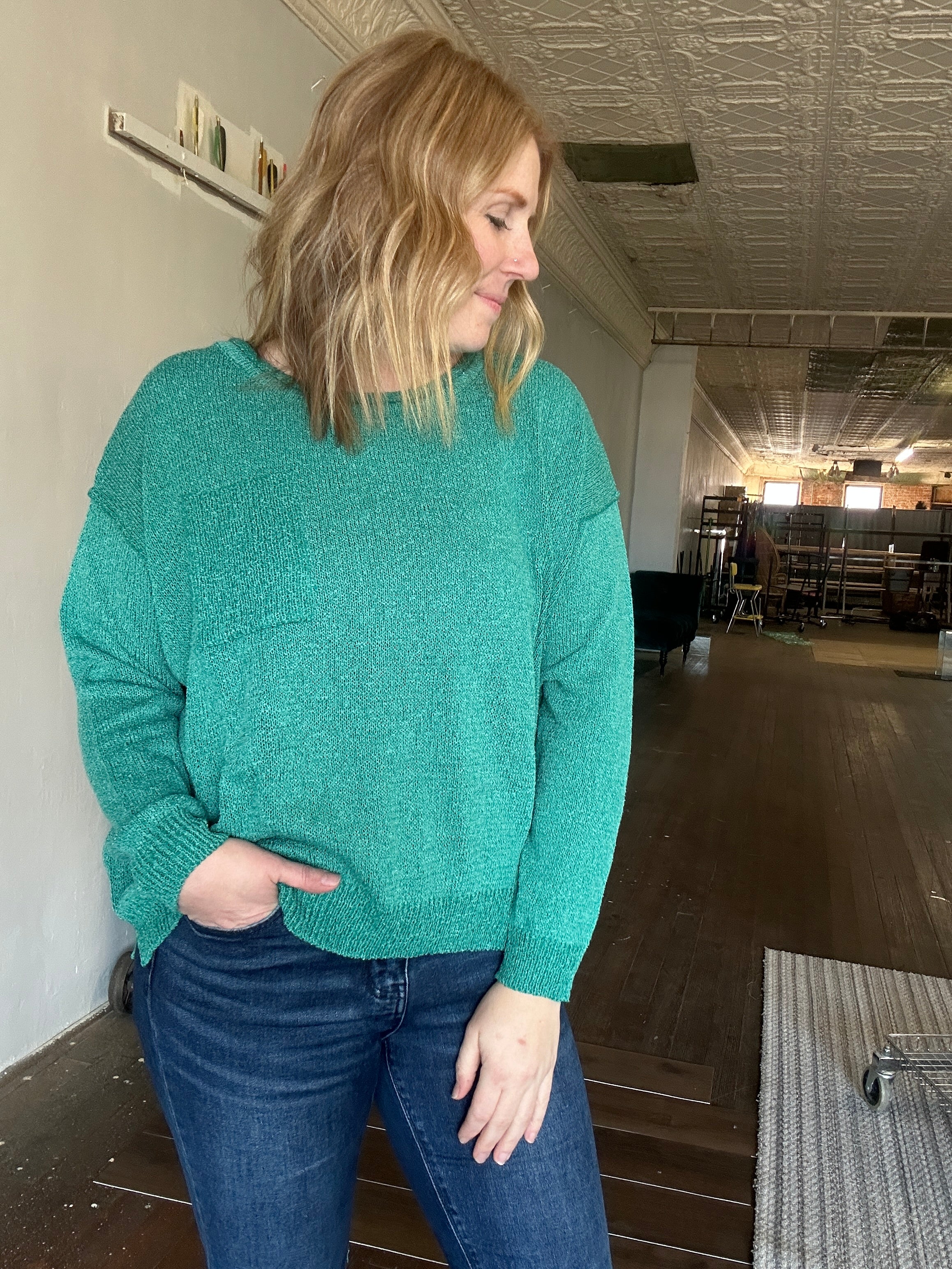 Teal Sweater