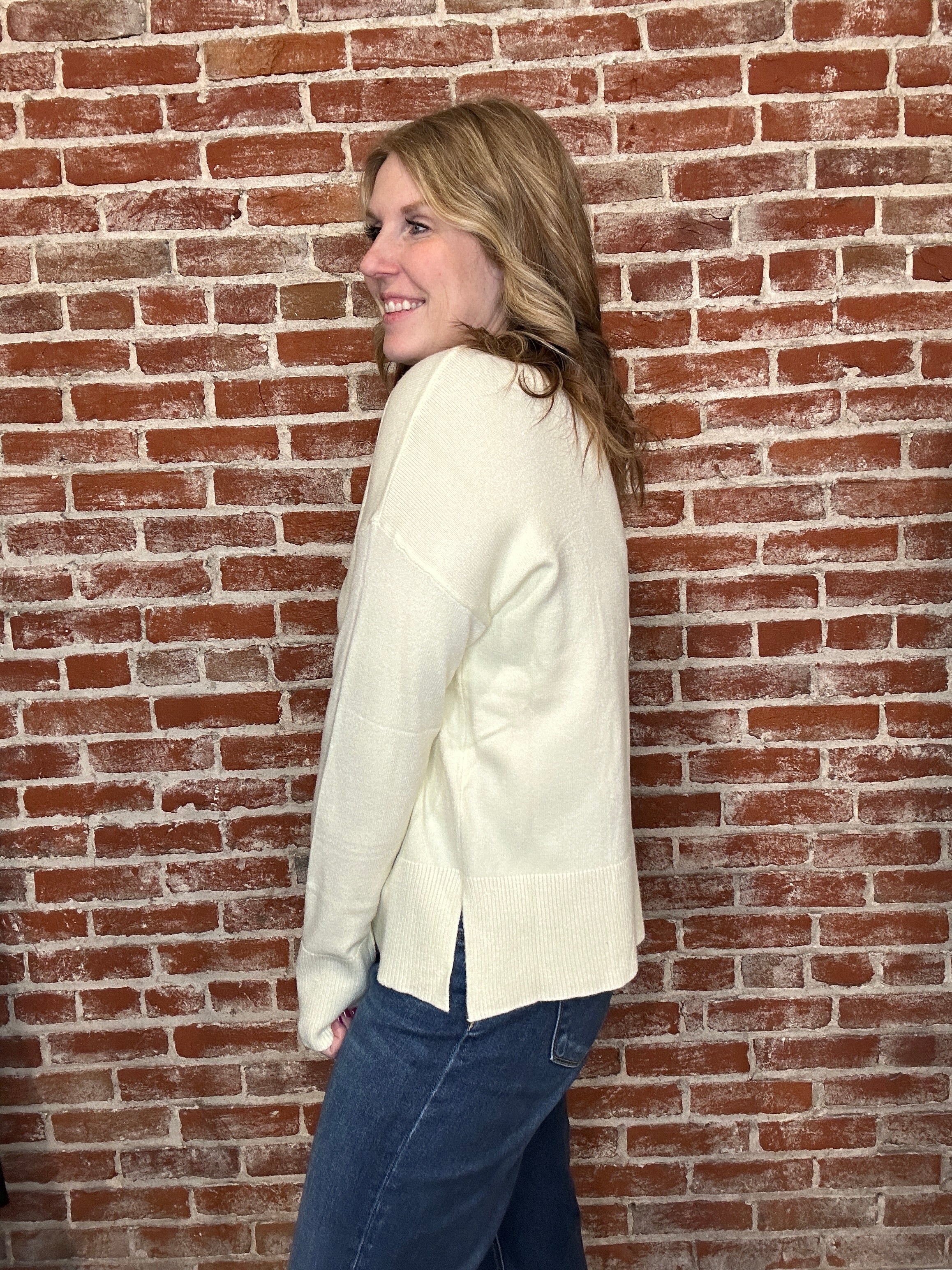 Debbie Sweater, Ivory