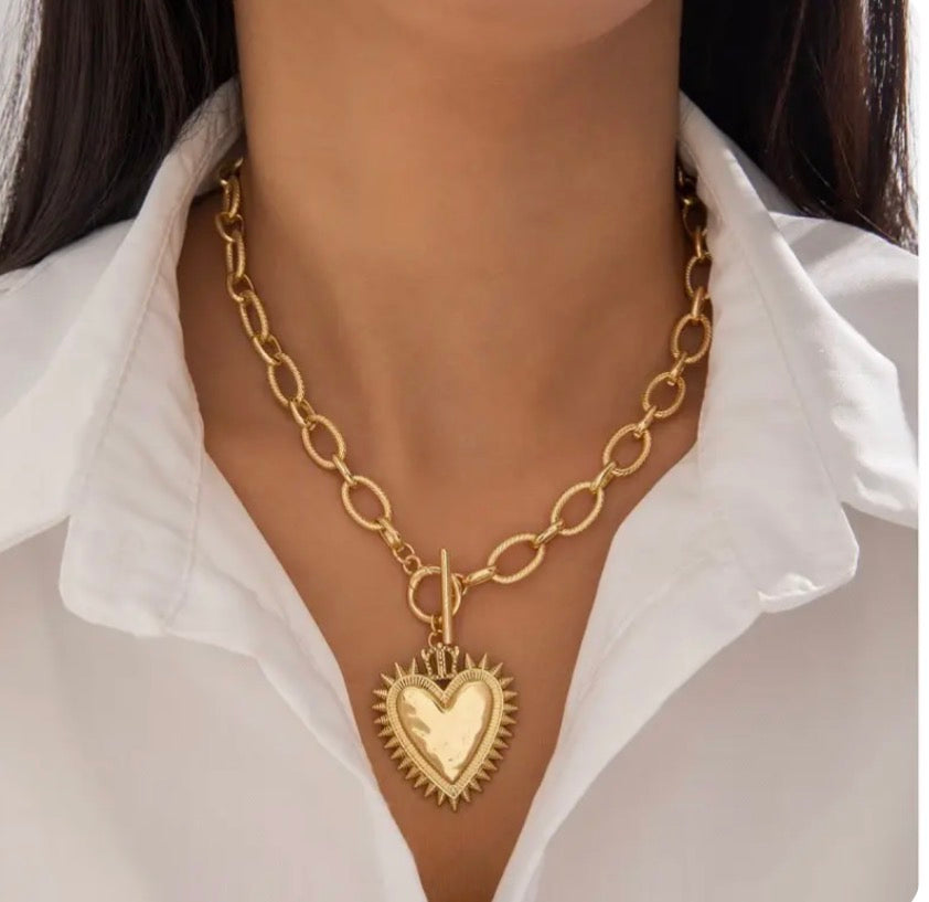 Spiked Heart Necklace
