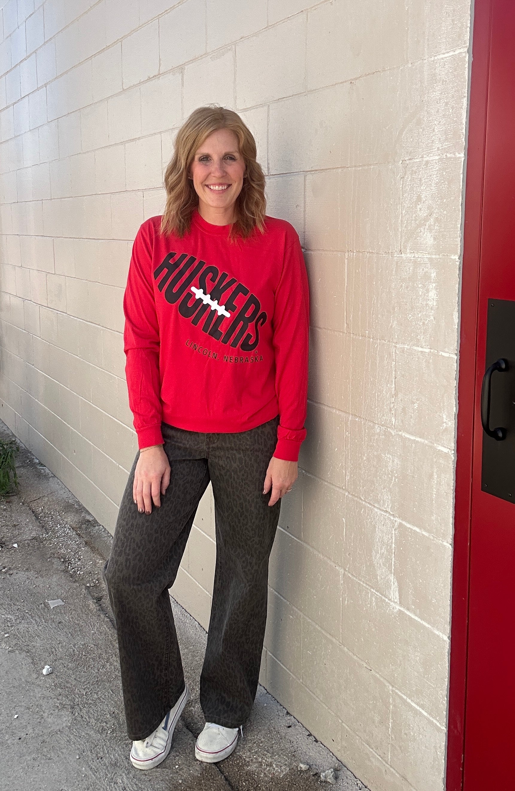 Nebraska-Husker Football Long Sleeve