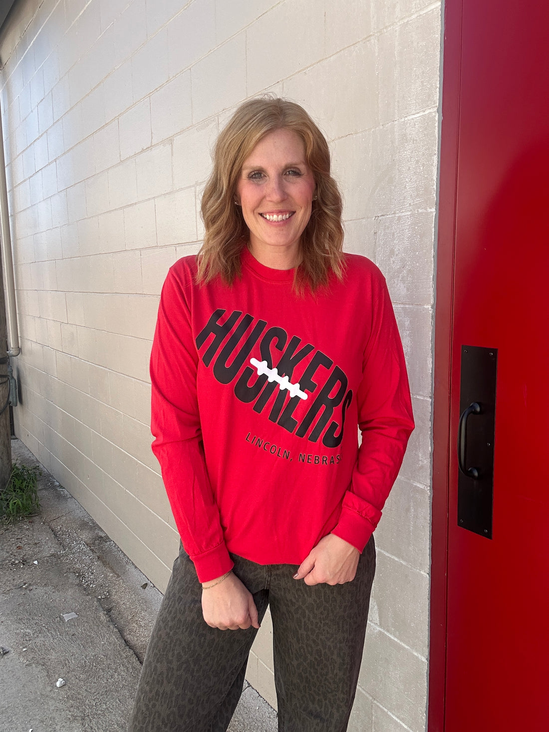 Nebraska-Husker Football Long Sleeve