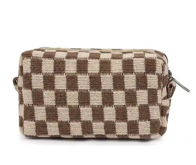 Checkered Makeup Bags