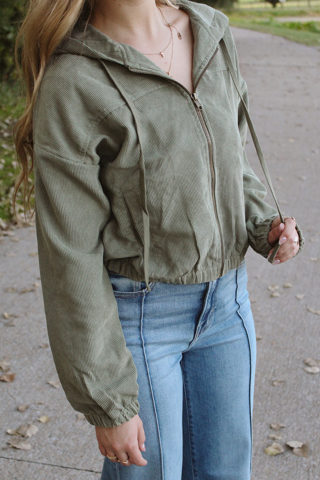 Corduroy Zip Up Jacket