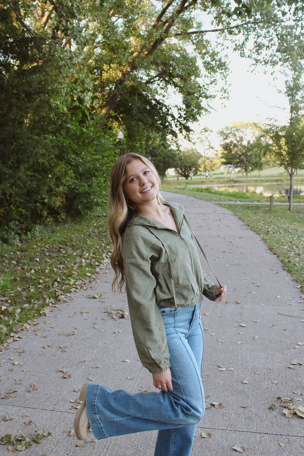 Corduroy Zip Up Jacket