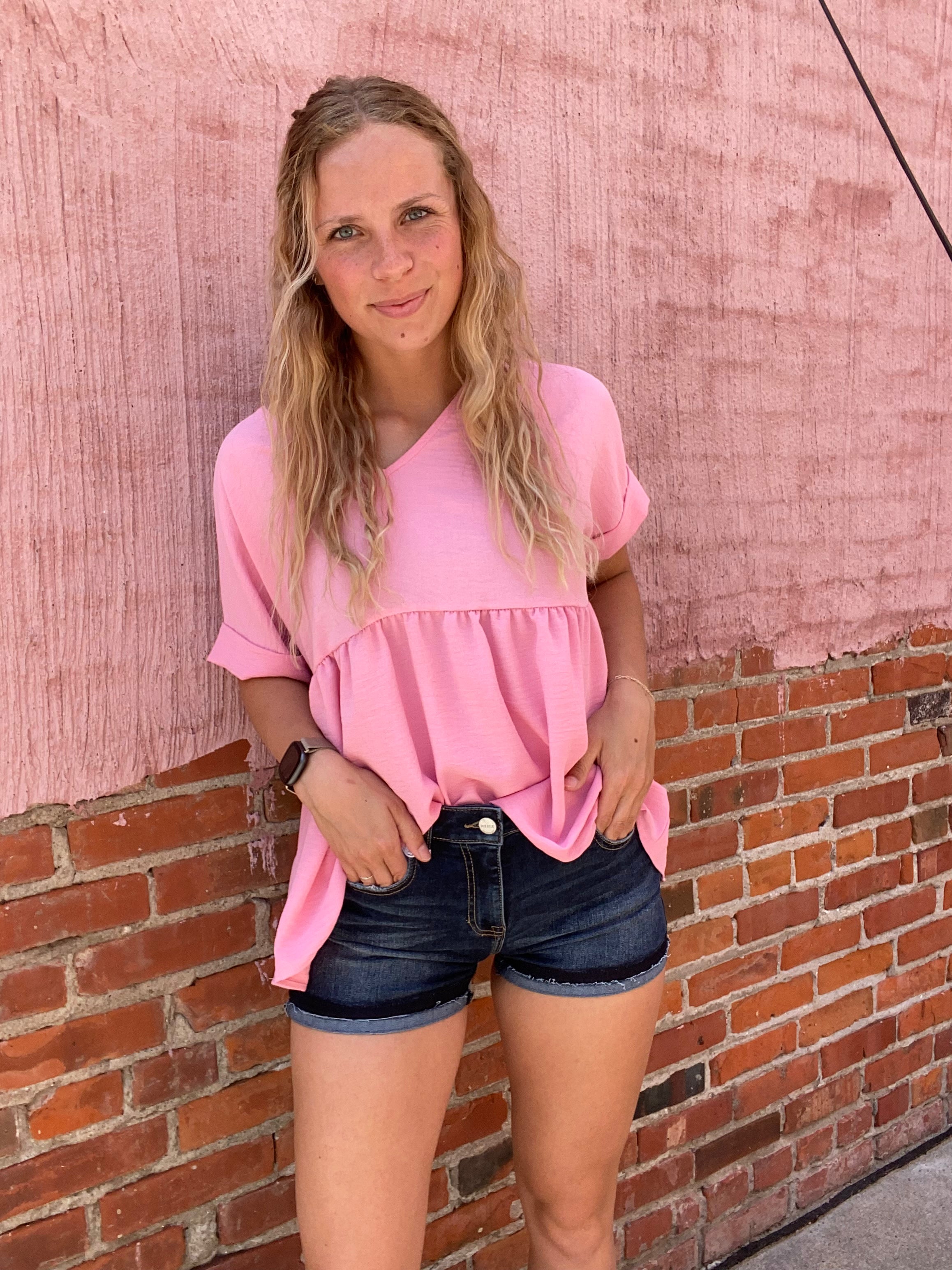 Risen Mid-Rise Cuffed Shorts