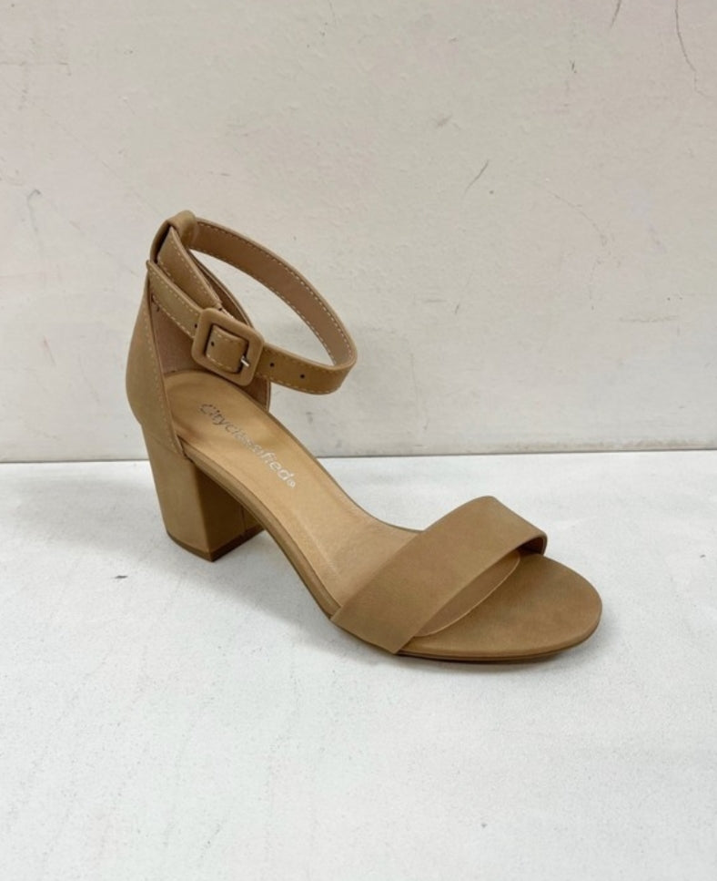 Kelly Block Heel, Nude – Hey Honey Boutique Neb