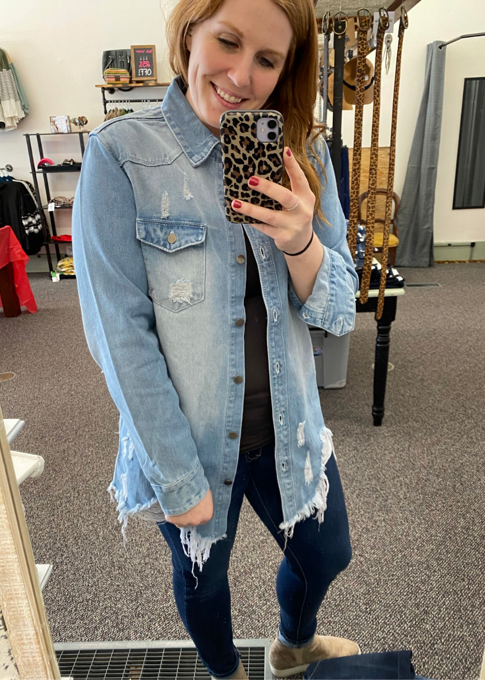 Distressed Denim Jacket