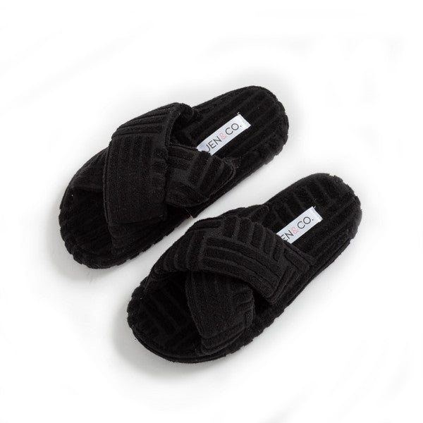 Meg Criss Cross Textured Slippers