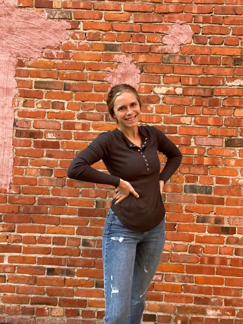 Waffle Button Snap Top