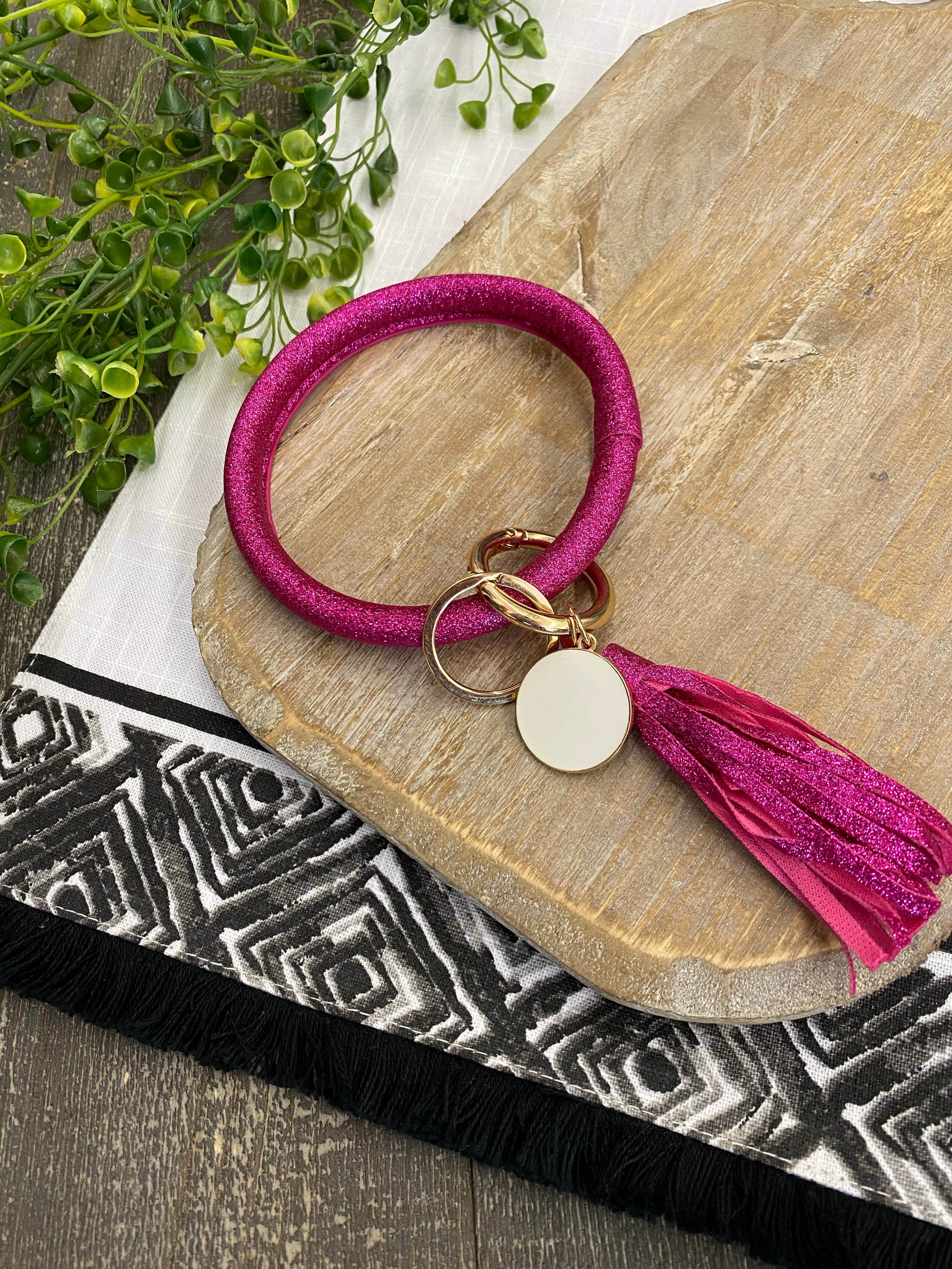 Halo Tassel Bracelet Key Chain/Ring