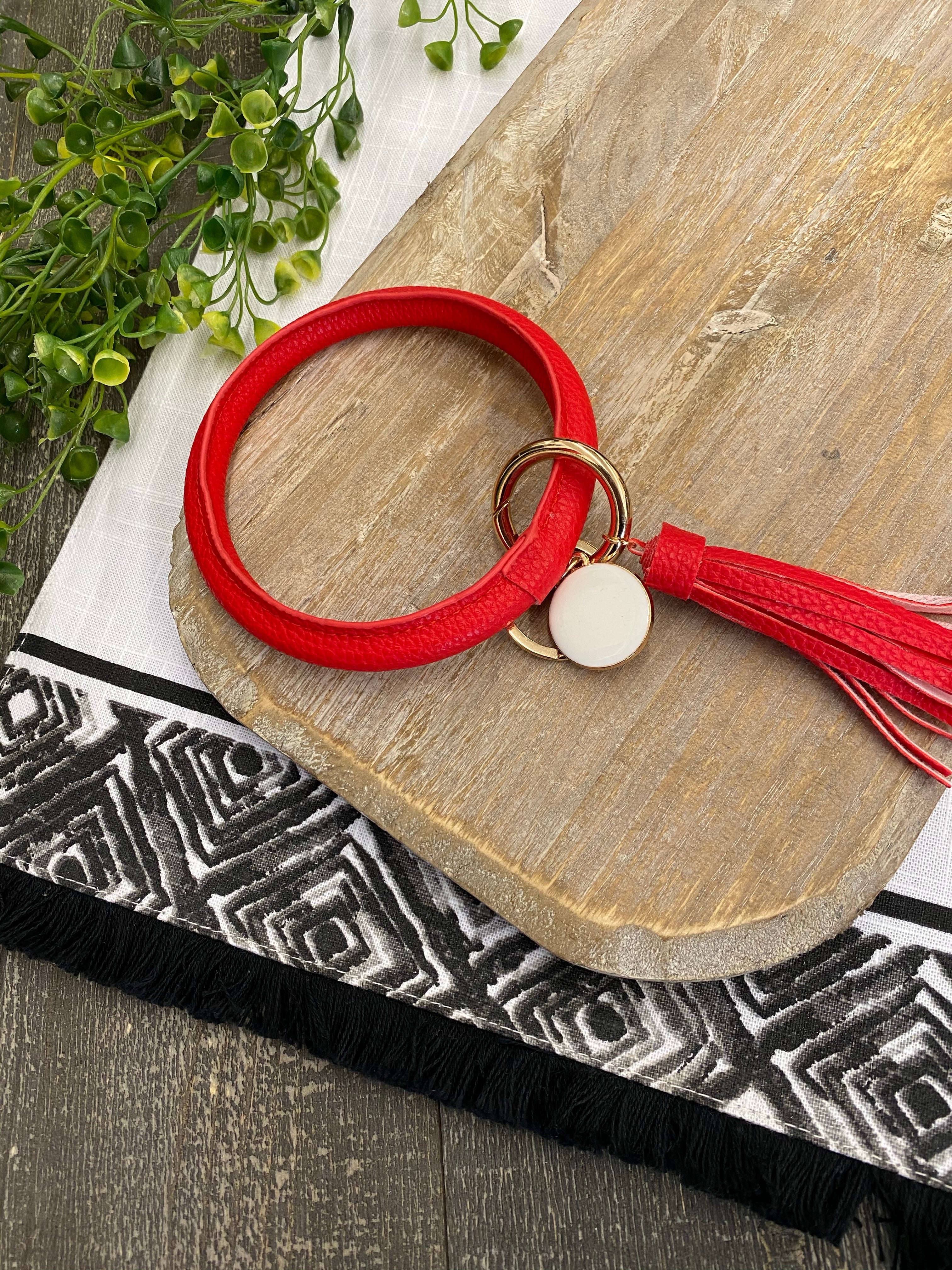 Halo Tassel Bracelet Key Chain/Ring