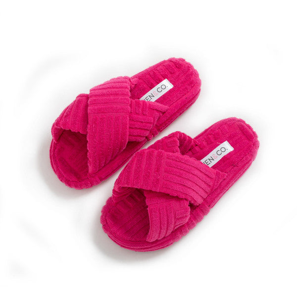 Meg Criss Cross Textured Slippers