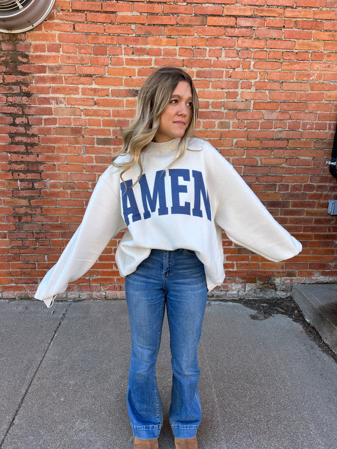 WWJD Reversible Mock Neck Sweatshirt