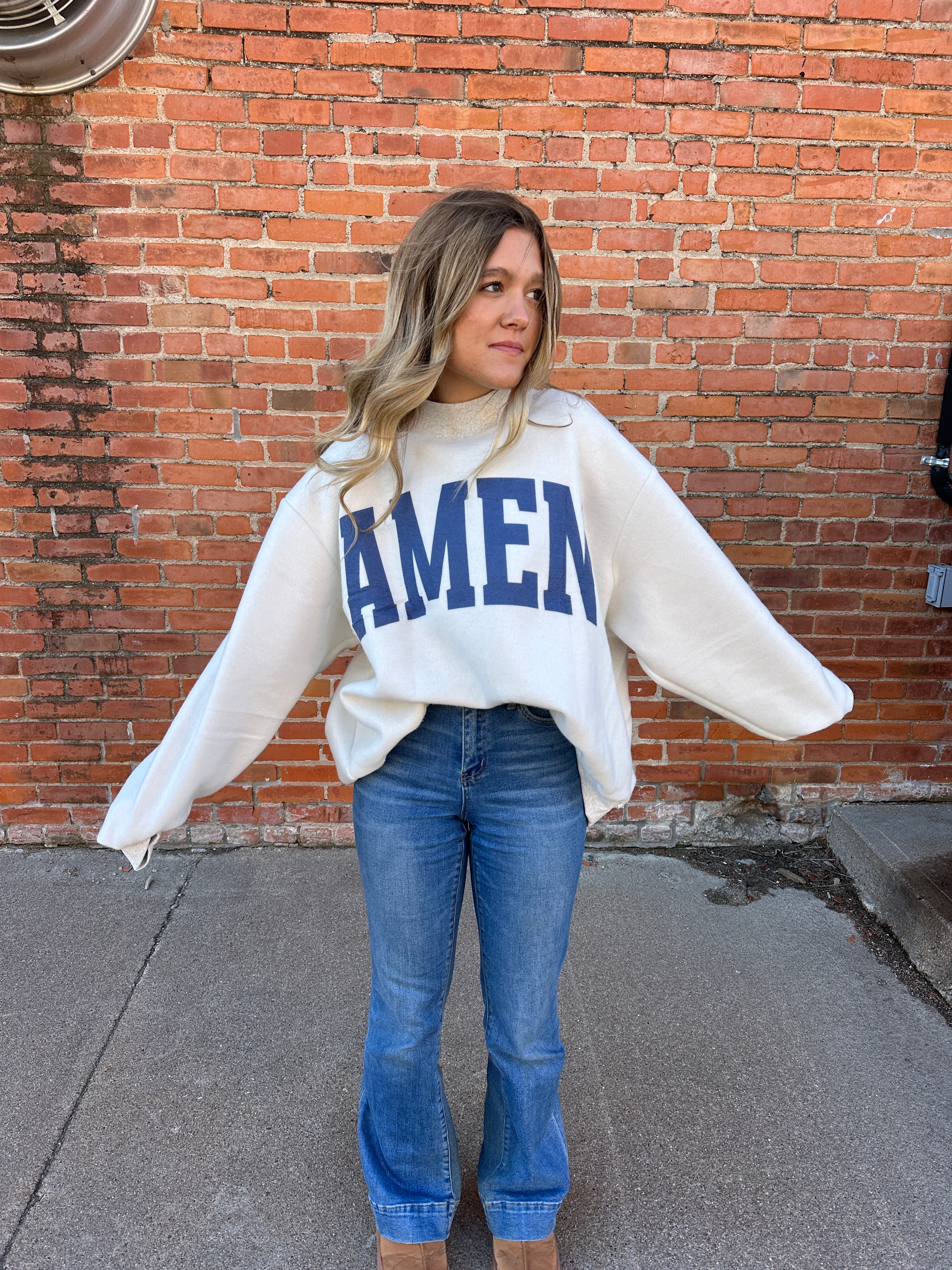 WWJD Reversible Mock Neck Sweatshirt