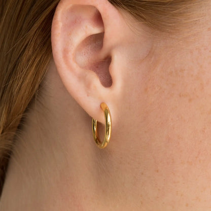 Gold Basic Hoops -16 mm