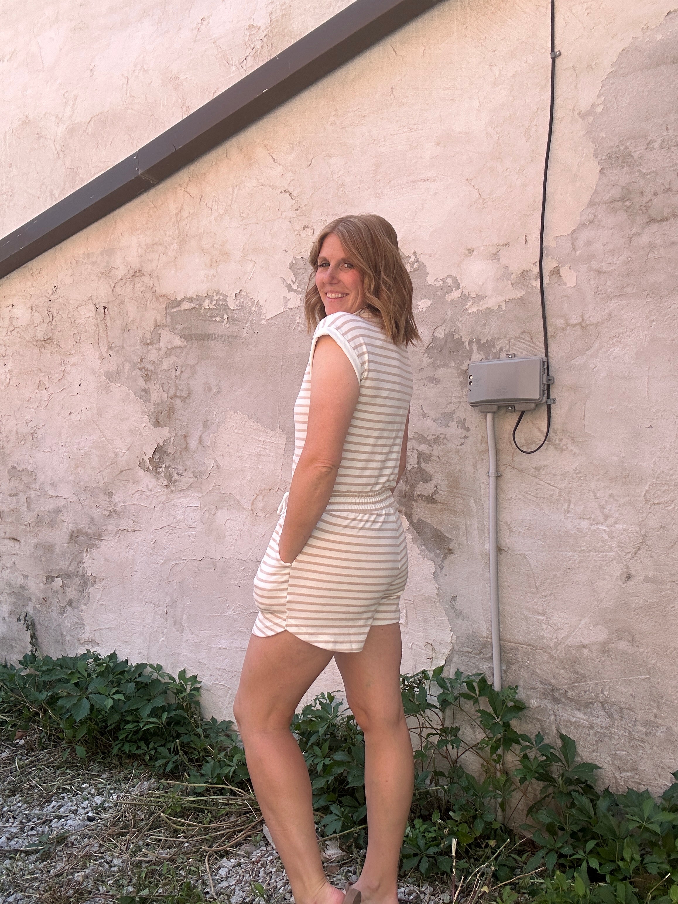 Zip-front Romper