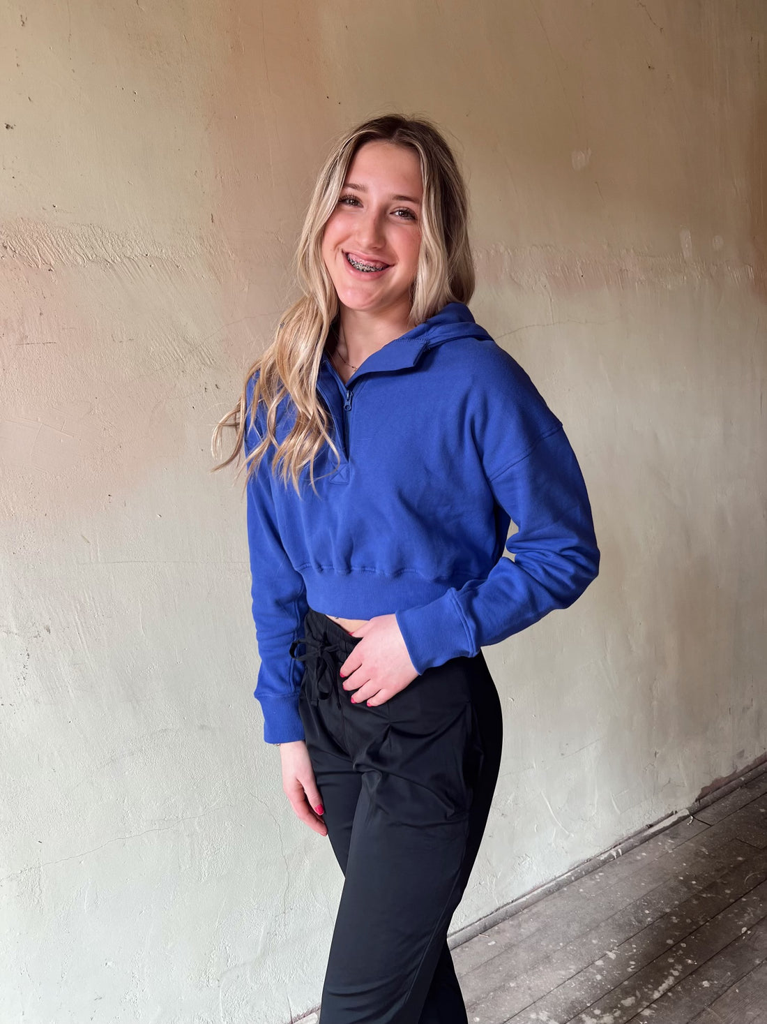 Half- Zip Fleece Hoodie