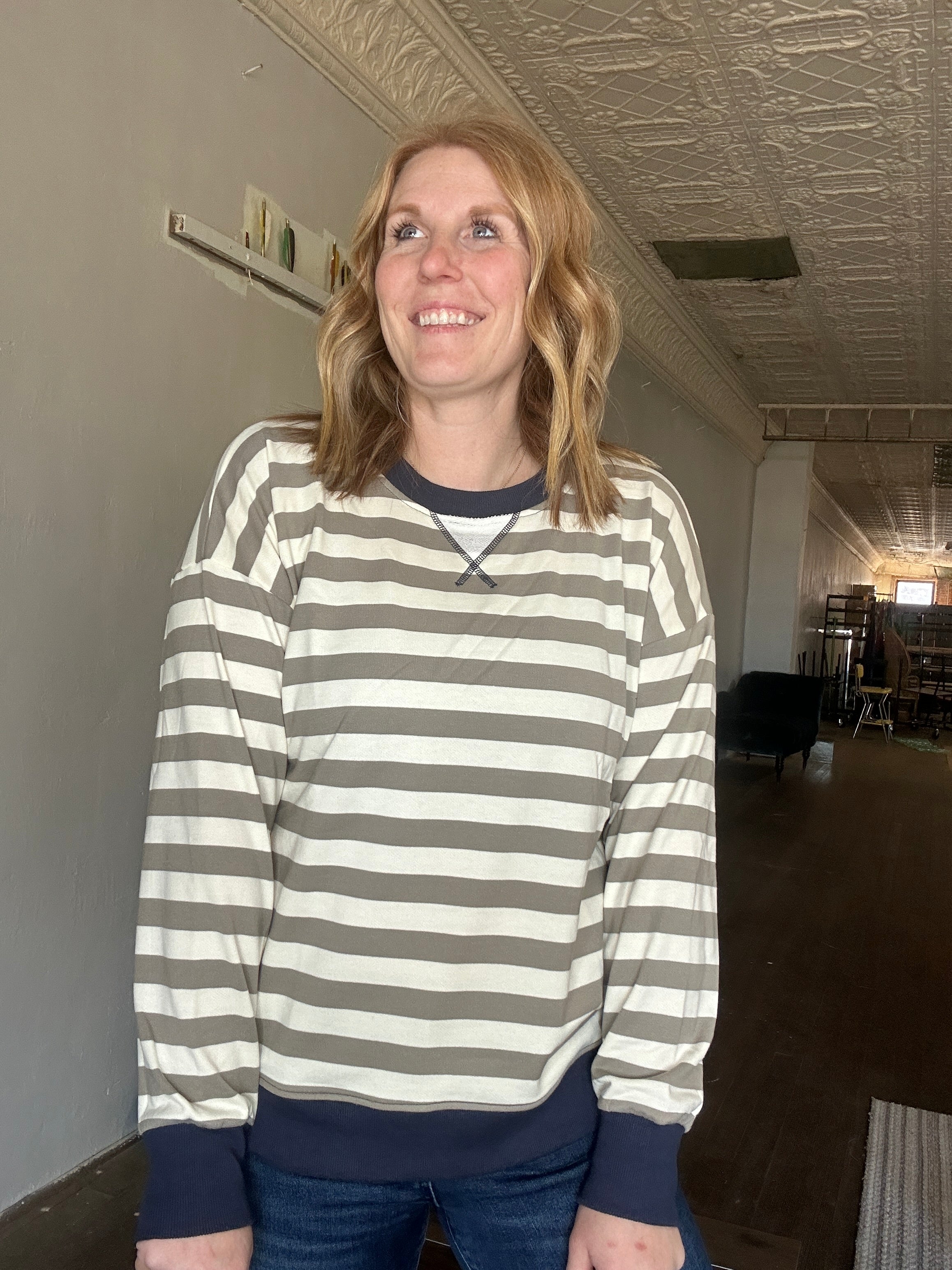 Sara Striped Sweatshirt