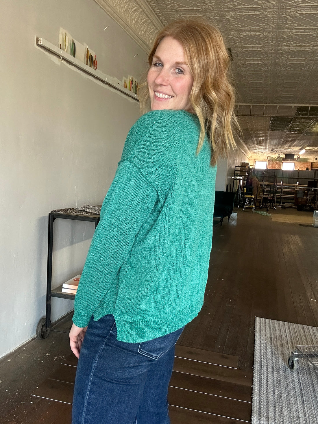 Teal Sweater