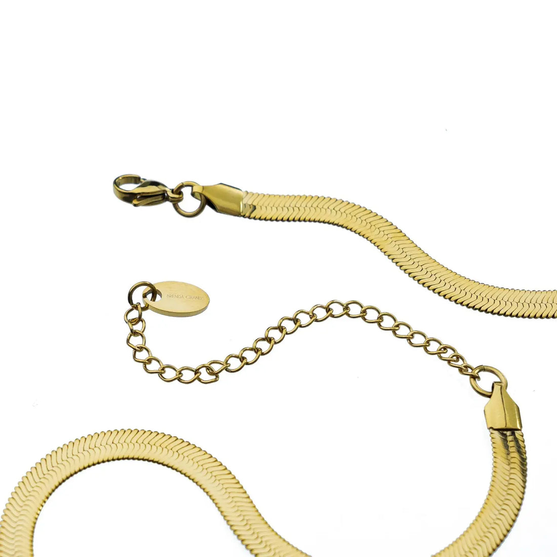 Gold Herringbone Necklace