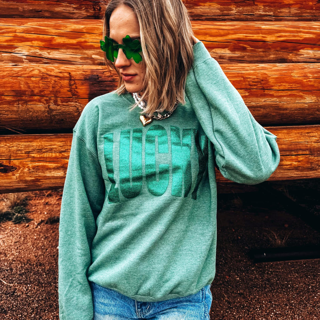 Lucky Glitter Crewneck