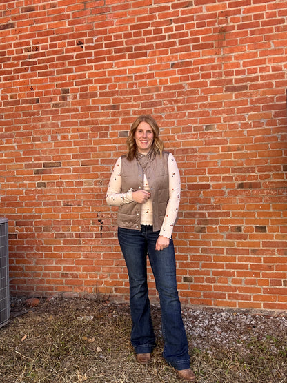 Floral Embroidered Rib Top