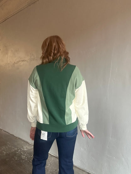 Collared Half Snap Top