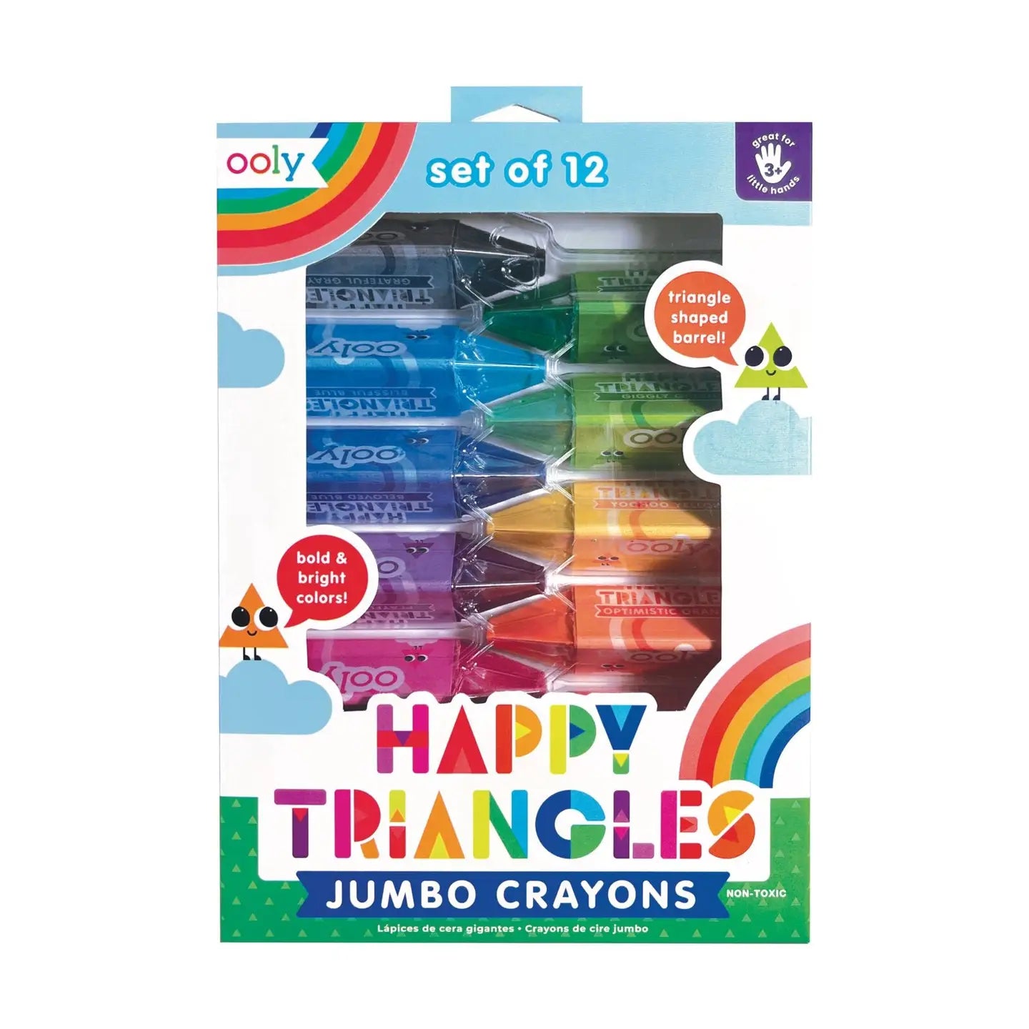Happy Triangle: jumbo crayons
