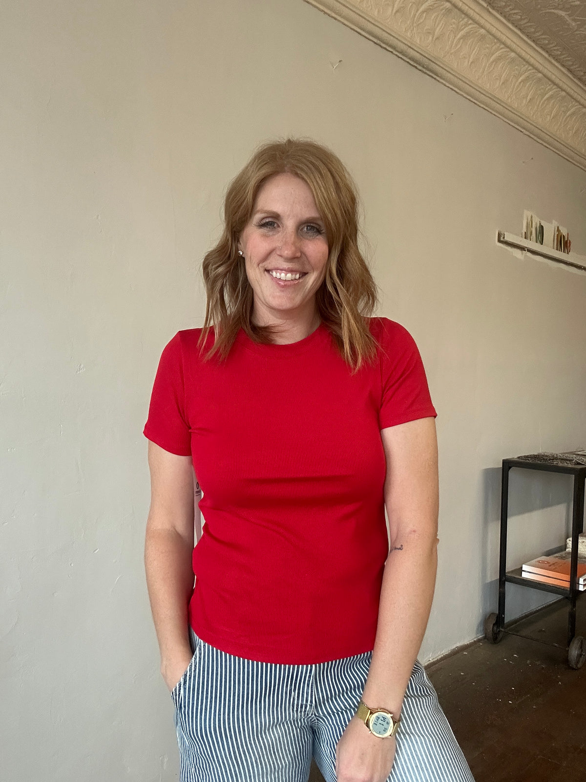 Daisy Ribbed Tee