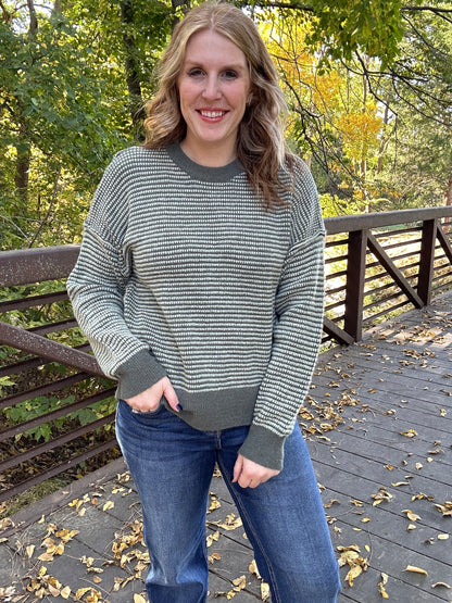 Sage Waffle Sweater