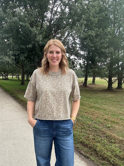 Honey Leopard Knit top