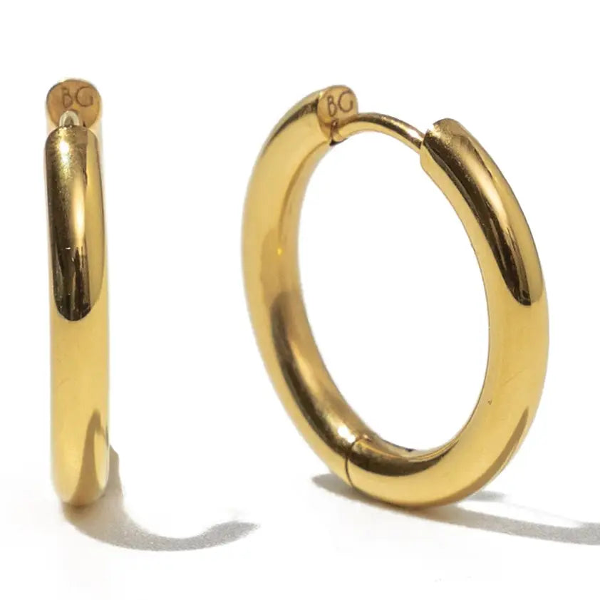 Gold Basic Hoops -16 mm
