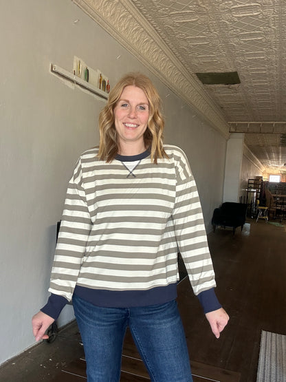 Sara Striped Sweatshirt