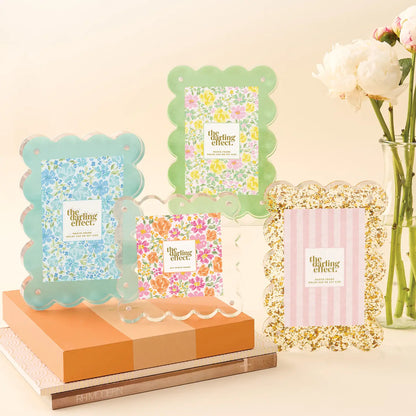Rectangle Scalloped Acrylic Frame