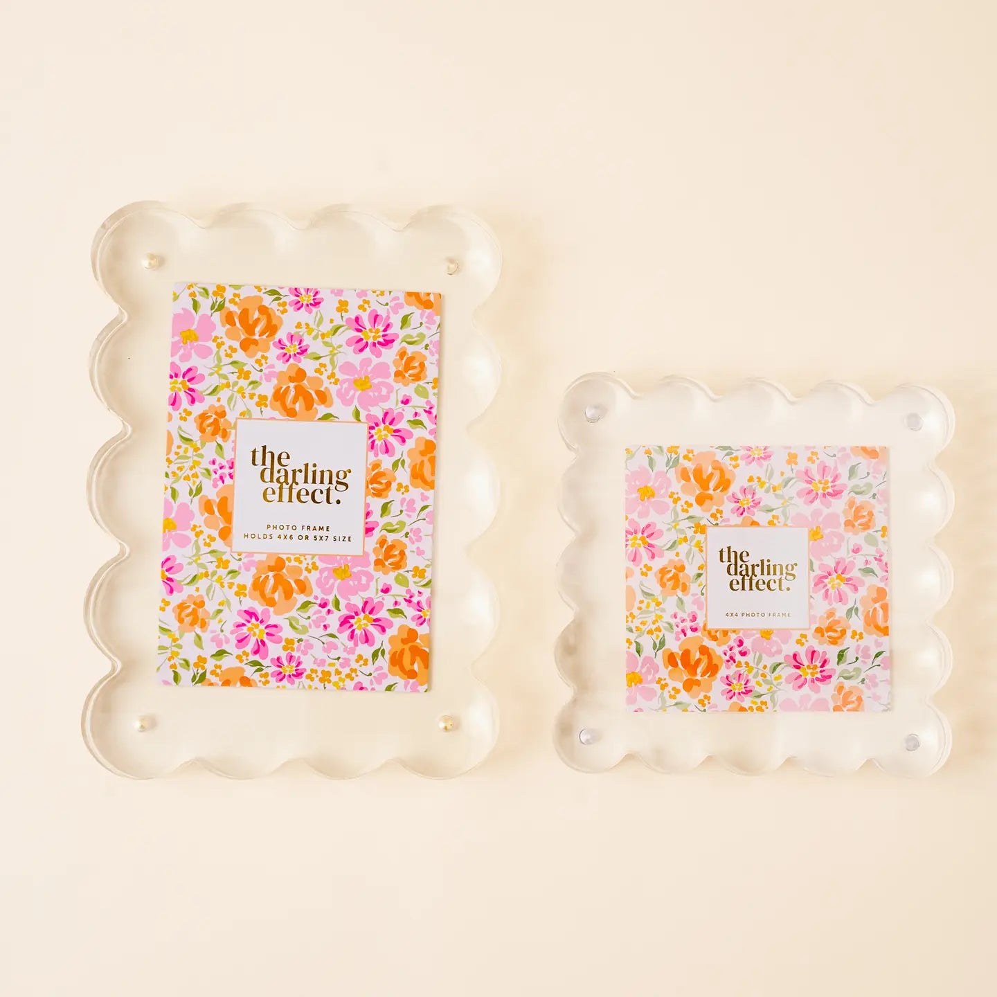 Rectangle Scalloped Acrylic Frame
