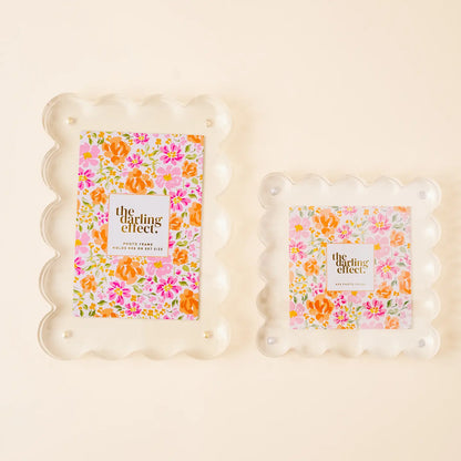 Rectangle Scalloped Acrylic Frame