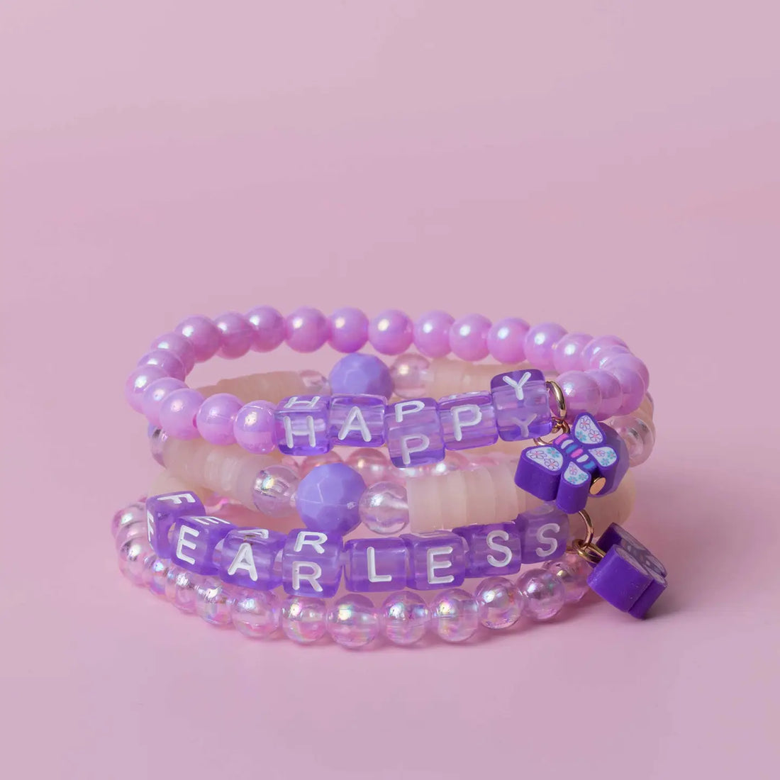 Purple HAPPY Jar DIY bead kit