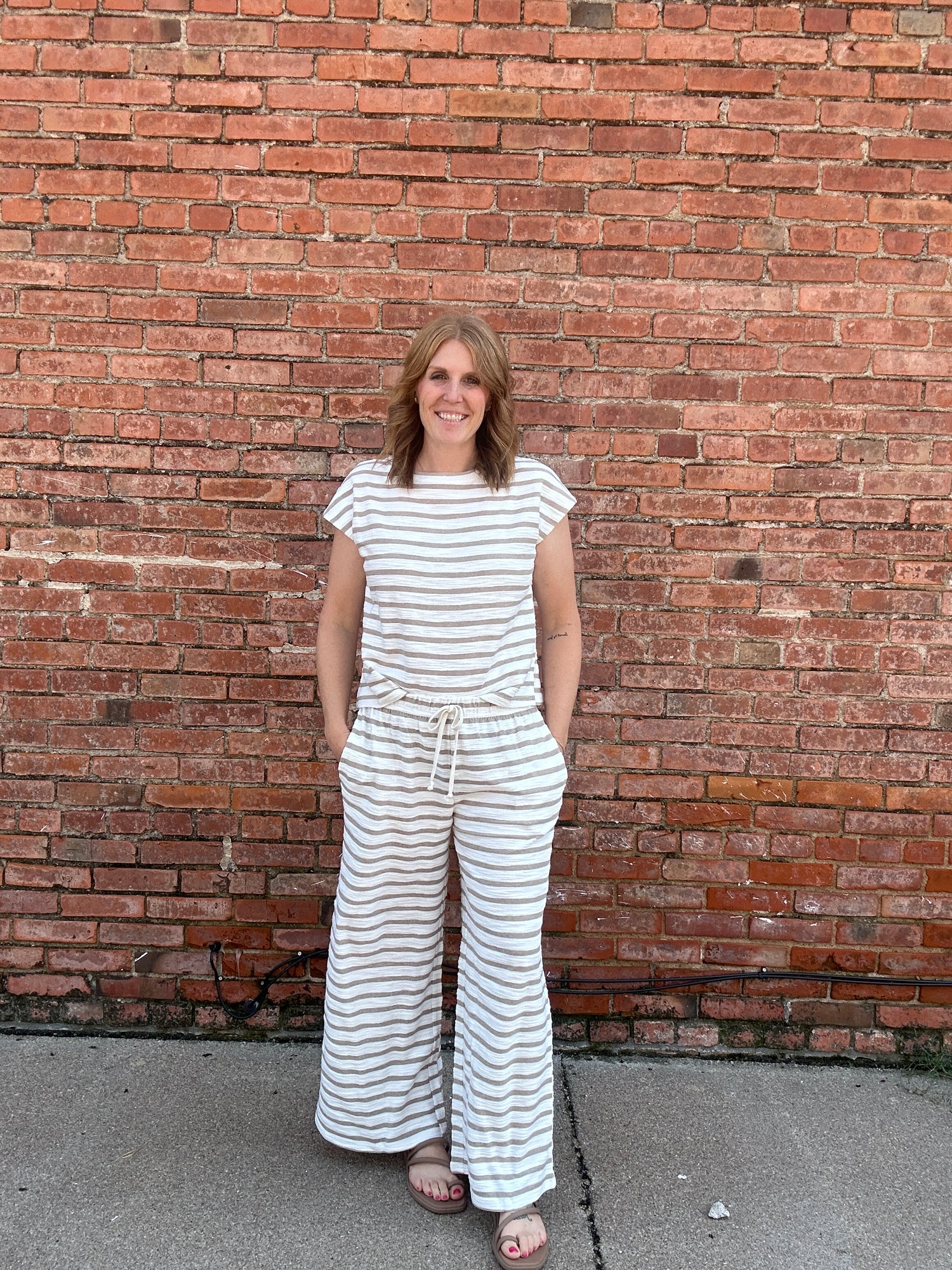 Striped Khaki Pants